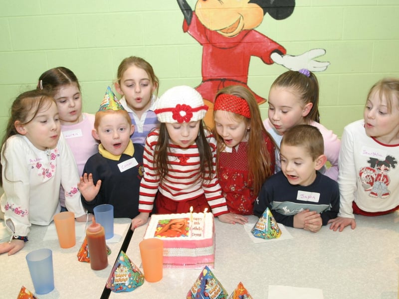 Party celebrations back in 2004: Demi Gallagher.