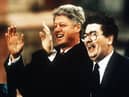 PACEMAKER BELFAST 10/02/98 US President Bill Clinton pictured in Derry with the local MP John Hume during his one day visit to the province in 1995.