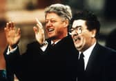 PACEMAKER BELFAST 10/02/98 US President Bill Clinton pictured in Derry with the local MP John Hume during his one day visit to the province in 1995.