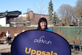 Catherine Byers at Uppsala Parkrun, Sweden
