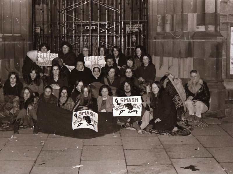 Protest at the Guildhall.