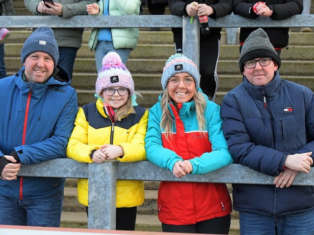 Fans at Derry’s game against Dublin, in Celtic Park, on Saturday. George Sweeney