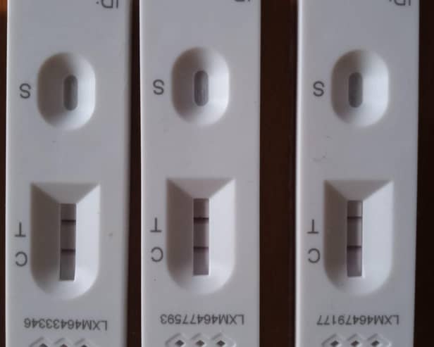 Positive COVID tests.