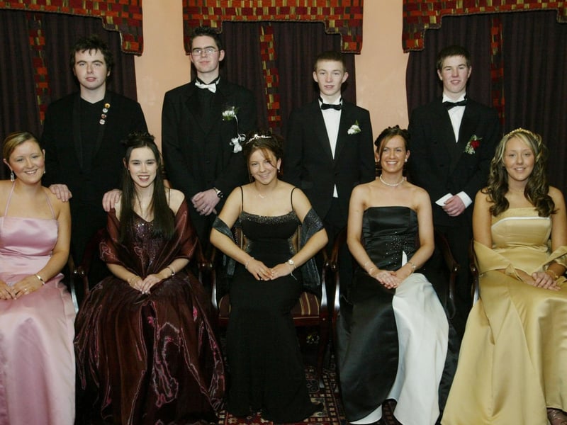 Seated are Sarah McDaid, Aisling O'Donnell, Carol McDaid, Aisling Doherty and Laura Gallagher.