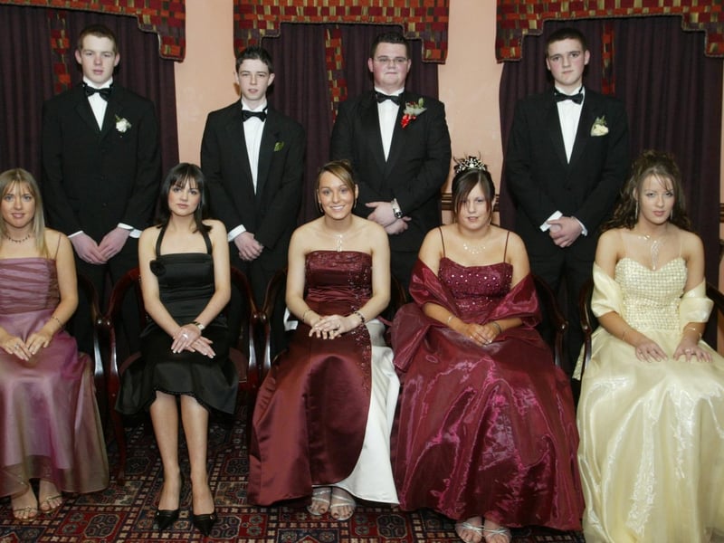 Maria Fullerton, Charlene McGowan, Patricia McLaughlin, Lee Ann McLaughlin and Rose Doherty.  Standing are Seamus Gralton, Barry McLaughlin, Liam Grant and Roy Gamble.  (1301JB18)