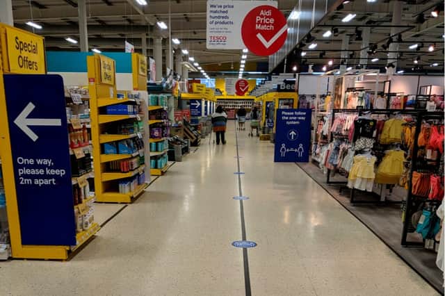 Floor markings will remain in place throughout supermarkets (Photo: Shutterstock)