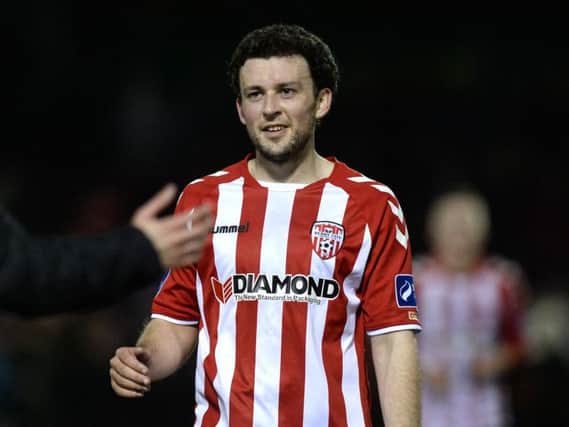 HAT-TRICK HERO . . . Barry McNamee netted a fine eight minutes hat-trick as City maintained a perfect start to the campaign.
