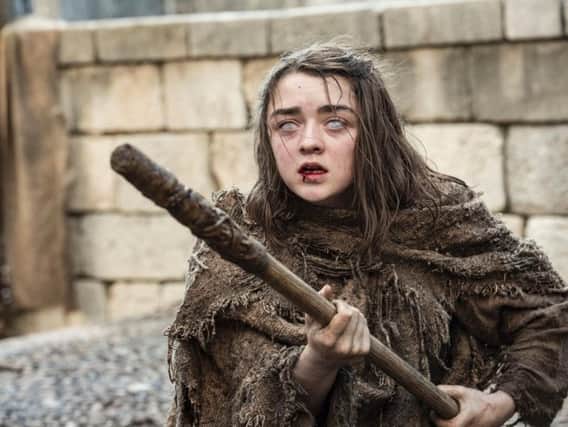 Maisie Williams as Arya Stark in Game of Thrones.