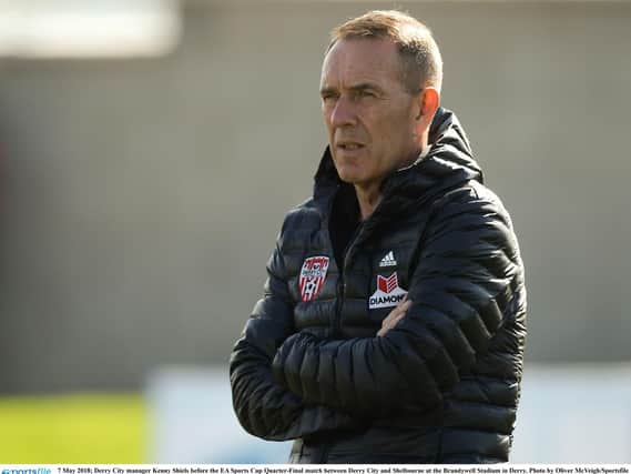 Kenny Shiels reckons John Caulfield is playing mind-games following his comments about the Brandywell's 3G surface as Cork City clash with Derry City tonight.