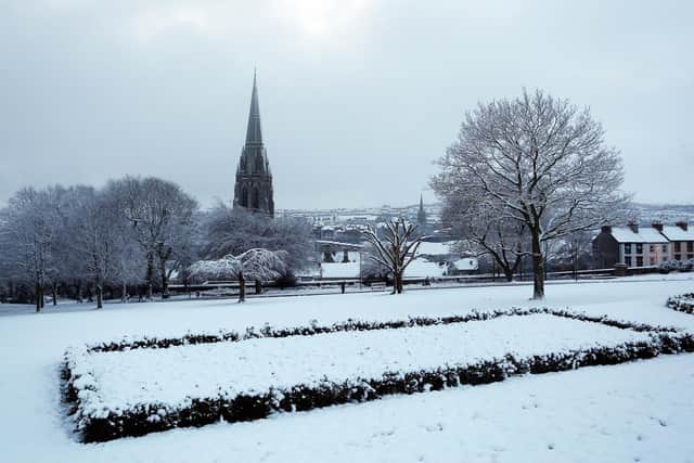 A snow covered Brooke Park.