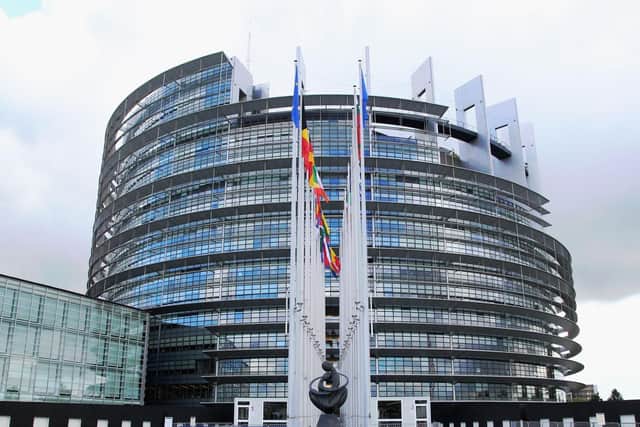 The Louise Weiss building, seat of the EU Parliament in Strasbourg, was inspired by the pagan colosseum in Rome, says Rev. Jonathan Campbell.