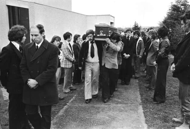Jim Loughreys funeral took place at Star of the Sea Church, Faughanvale.