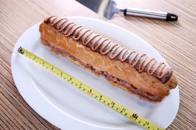 This is the foot long chocolate clair that will be available from Asda on December 14.