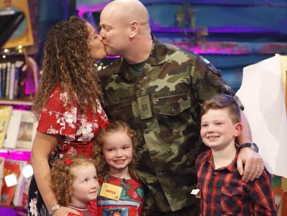 The Burke family reunion on the Late Late Toy Show.
