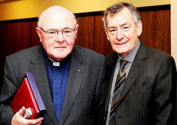 Rev. Michael Collins pictured with Denis Bradley.