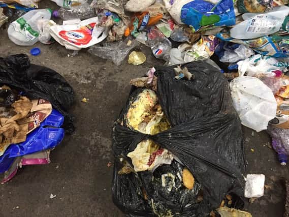 Household waste contamination found dumped in blue recycling bins locally over recent weeks.