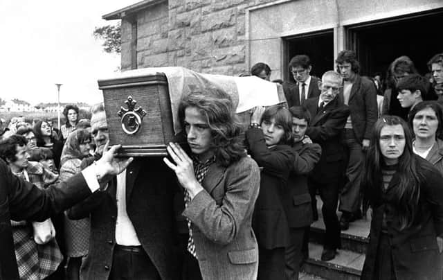 Seamus Bradleys funeral in 1972.