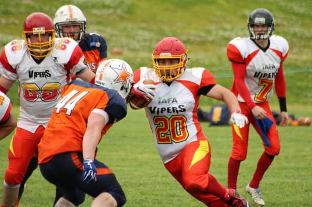 The Donegal-Derry Vipers pictured  in a previous clash against the Craigavon Cowboys in Portadown. (picture by Dean Cullen)