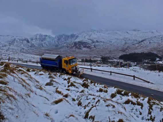 The snowfall forecast over the next few days could be similar to the snow in this photograph taken in Donegal in 2014.