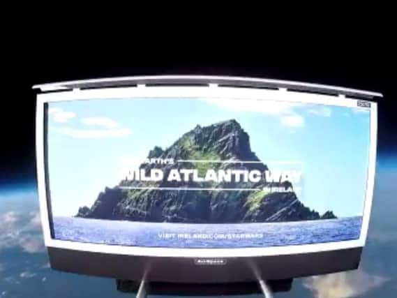 An image of the advert 21 miles above planet earth. (Photo: Tourism Ireland)