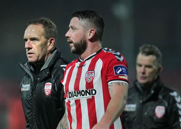 Derry City manager Kenny Shiels with Rory Patterson, who will take up a player/coach role for the 2018 season.