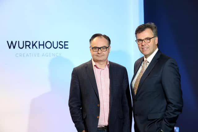 Alastair Hamilton (right), Invest NI, pictured with Troy Armour, Wurkhouse.
