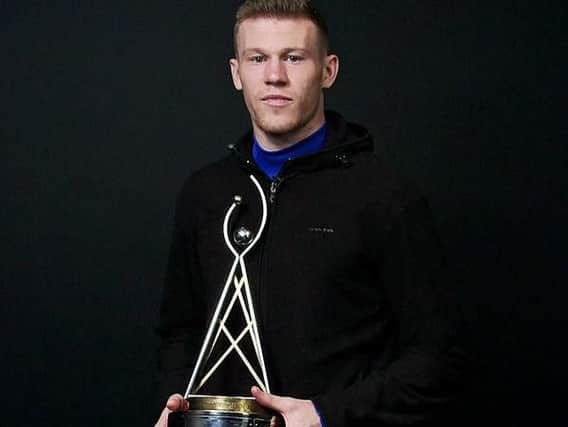 Derry man James McClean pictured with his RT Sport Sportsperson of the Year award. (Photo: RT Sport)