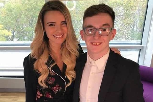 Nadine Coyle pictured with Lewis Nickell.