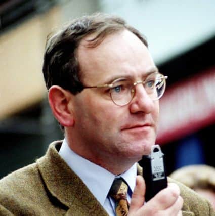 Former Foyle SDLP MP Mark Durkan speaking at a protest in Waterloo Street in times gone by.