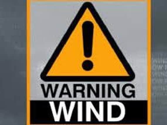 Weather warning for wind