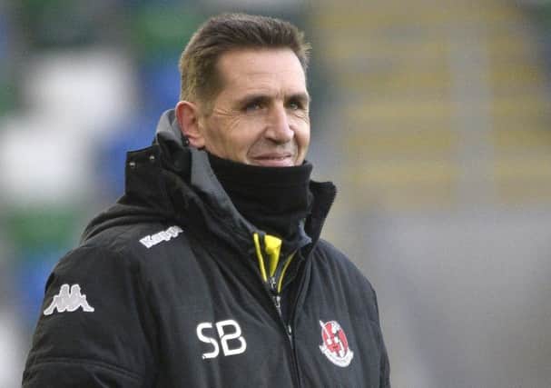 Crusaders  manager Srephen Baxter was impressed by Maiden City in their Irish Cup fifth round tie.