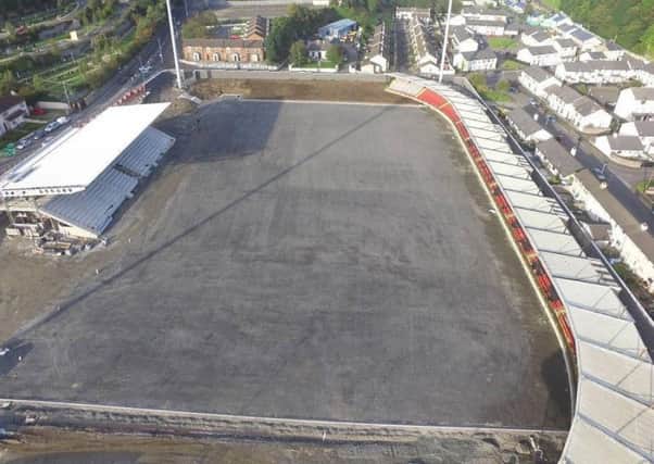 The new synthentic pitch is expected to be completed at Brandywell Stadium this week.