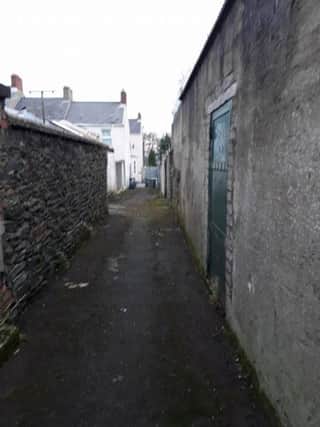 One of the cleared laneways