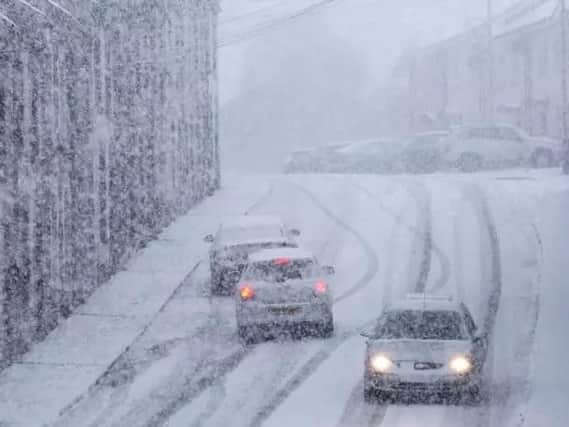 Snow is expected to fall in Derry on Monday night and Tuesday.