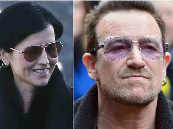 Cranberries singer Dolores O'Riordan and U2 frontman, Bono