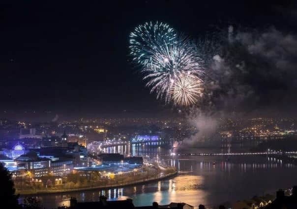 Hallowe'en celebrations in Derry are always topped off with an amazing fireworks display over the River Foyle.