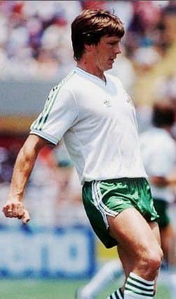 John O'Neill in action for Northern Ireland at the World Cup finals in Mexico in 1986.