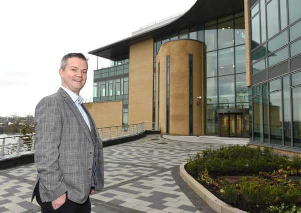 Dr Malachy O'Neill, Provost of the Ulster Universitys Magee campus outside the new Â£11m teaching facility. Picture Martin McKeown. Inpresspics.com. 26.01.18