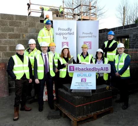 Launching Build18 are, from left, Bill Steele, Cullinane Steele Architects; Darren Donaghy, Donaghy Safety Training; Barry Naughton, Head of AIB Donegal; Bert Galbraith, Galbraith Construction; Garry Clarke, Lanigan Clarke Solicitors; Sally-Ann Mullholland, Head of Homes, AIB Donegal; Peter Cullinane; Cullinane Steele Architects; Maggie ODonnell, AIB Leterkenny; Christy Lynch, Efficient Renewables; and Gareth McLarnon, Glen Estates.
