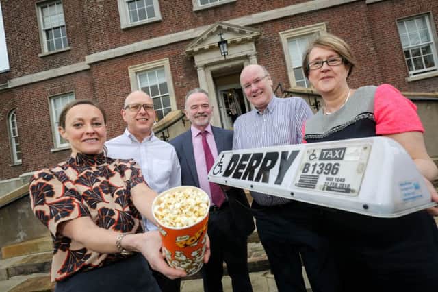 Pictured areÂ Nigel McKinney, CEO, Building Change Trust,Harry McDaid, CEO, UCIT and Paula Reynolds, CEO, Belfast Charitable Society with fund recipients Mimi Turtle, CEO, Strand Arts Centre and Dermot OHara, Manager, Destined Enterprises. (Photo by Brian Thompson)