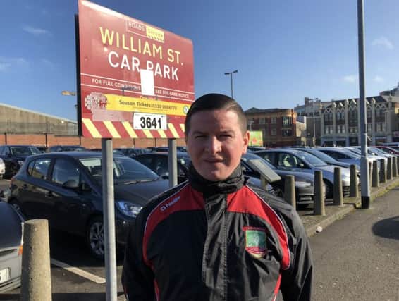 Sinn Fein Councillor Colly Kelly pictured at William Street car park.