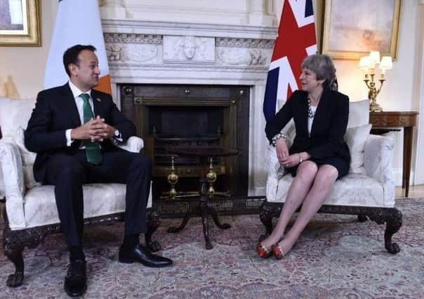 Taoiseach Leo Varadkar pictured with British prime minister, Theresa May in 10 Downing Street on Monday. (Photo: Leo Varadkar/Twitter)