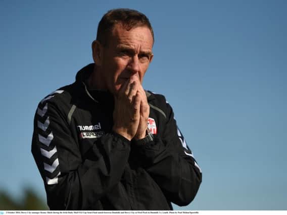 Kenny Shiels watched his side slump to a 2-1 loss in Sligo
