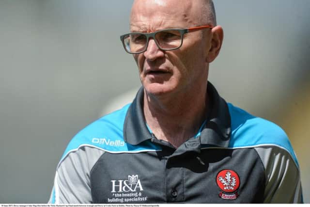 DISAPPOINTMENT . . .Derry manager Collie McGurk
