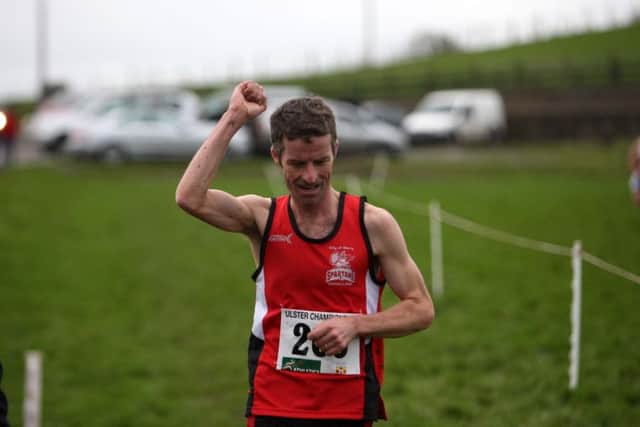 DELIGHT . . .City of Derry Spartans' Declan Reed