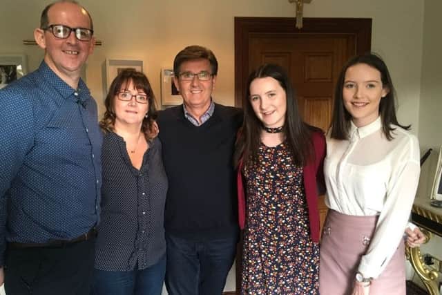Daniel O'Donnell, pictured with Brian McDermott, his wife Brenda and daughters Aoife and Niamh.