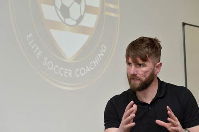 Paddy McCourt pictured at the Talent Development Academy Elite Soccer Coaching event held at the Magee Campus of the Ulster University.  DER0818GS014