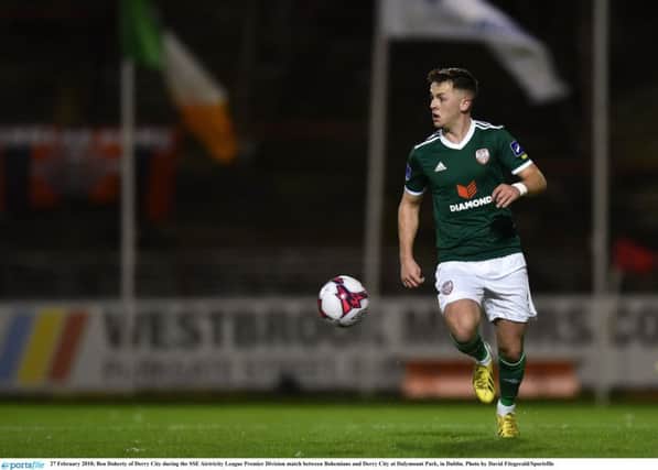 Derry City's Ben Doherty is one of several members of Kenny Shiels' squad called up for international duty, throwing games against Dundalk and Cork City in doubt.