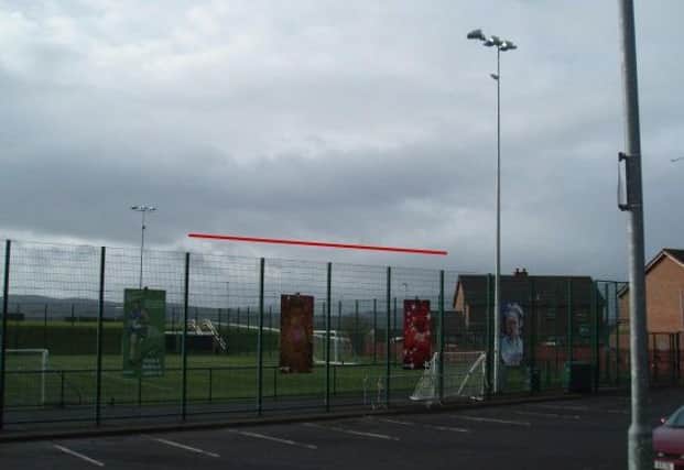 The 10m fence will be erected along two sides of the Leafair 3G pitch.
