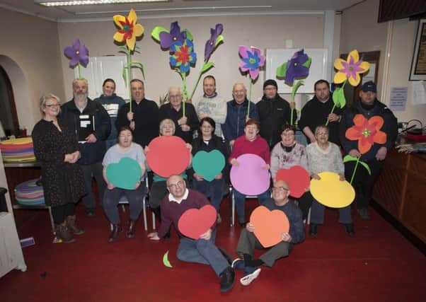 Christine Meenan, Facilitator, North West Carnival Initiative and Terry McDevitt, Project Manager, Destined pictured with the group who took part in prop making workshops for the Communities United St. PatrickÃ¢Â¬"s Day Carnival.